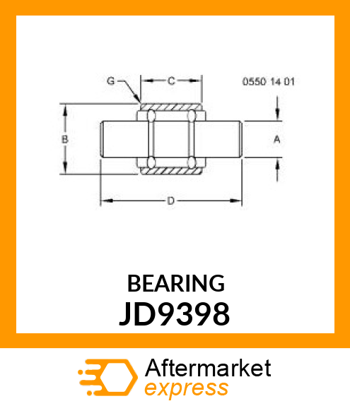 BEARING,WATER PUMP JD9398