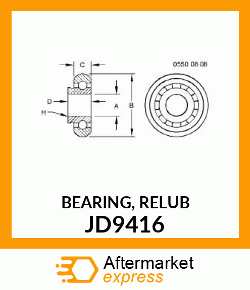 BEARING, RELUB JD9416