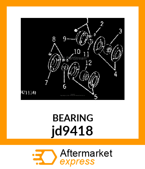 BEARING AND COLLAR ASSEMBLY jd9418