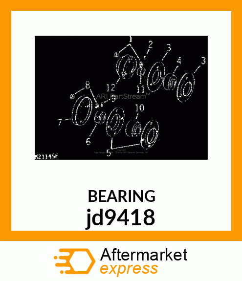 BEARING AND COLLAR ASSEMBLY jd9418