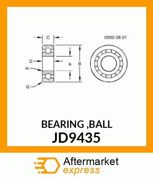 BEARING ,BALL JD9435