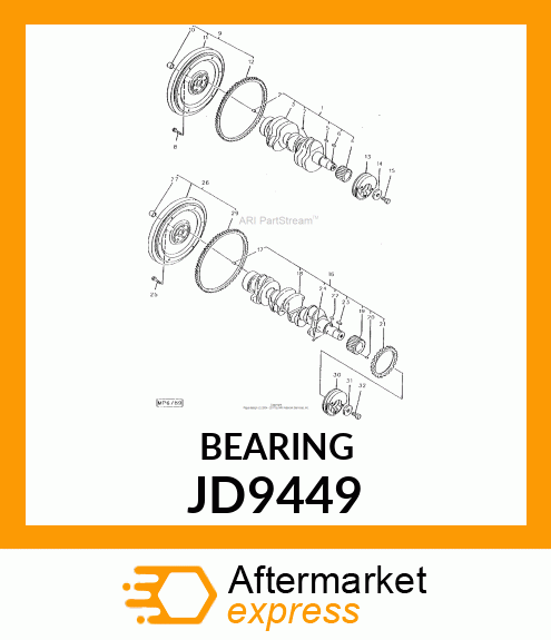 BEARING, BALL JD9449