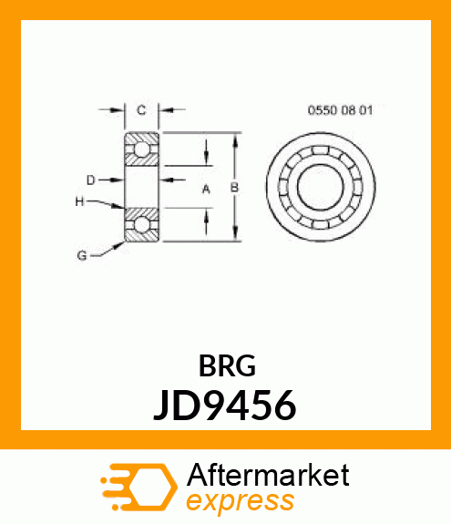 BEARING, BALL JD9456