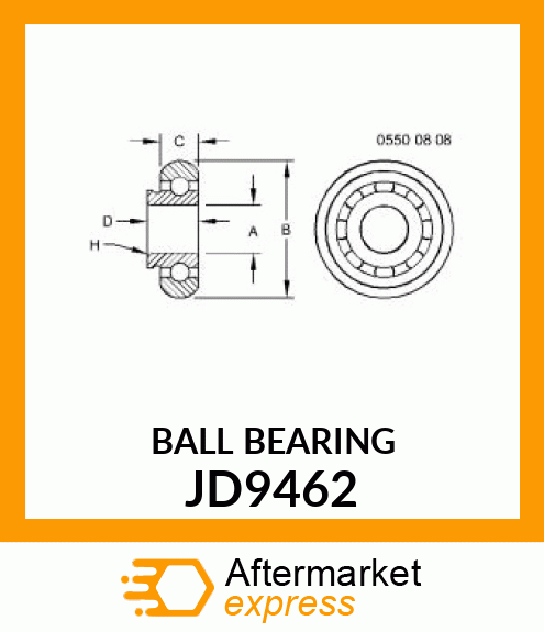 BEARING RE LUB SELF ALIGN JD9462