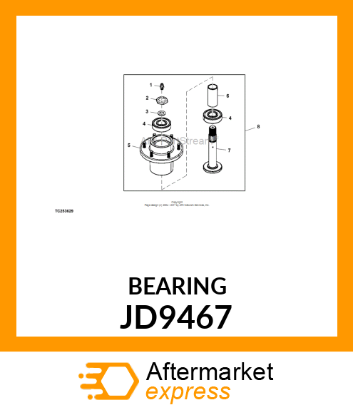 BEARING 62MM DOFFER JD9467