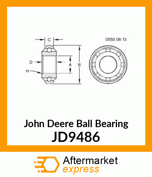 BEARING, ROLLER JD9486