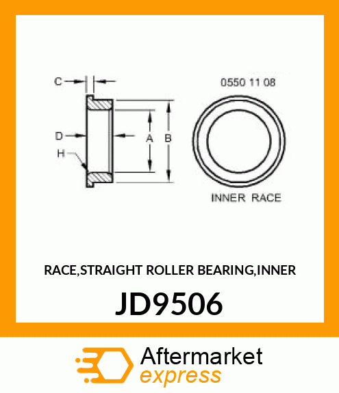 RACE,STRAIGHT ROLLER BEARING,INNER JD9506