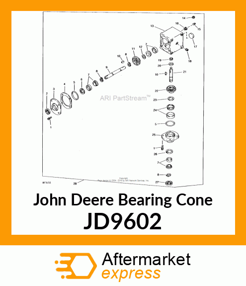 BEARING CONE, (TAPER ROLLER) JD9602