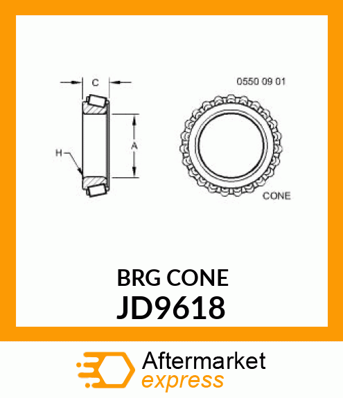 CONE,BEARING JD9618