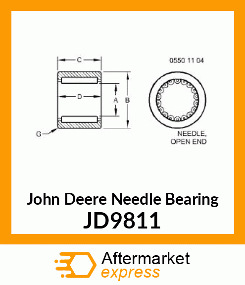 BEARING NEEDLE TORRINGTON HJ 243320 JD9811