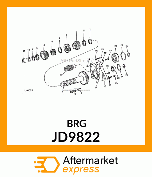 BEARING,NEEDLE JD9822