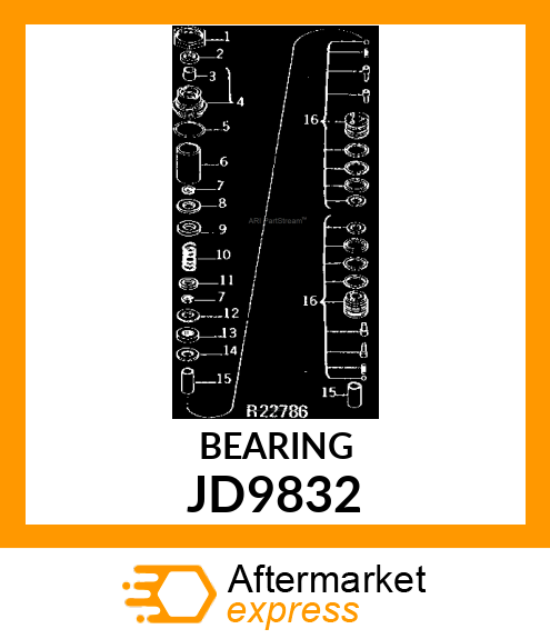 BEARING,NEEDLE THRUST JD9832