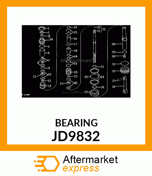 BEARING,NEEDLE THRUST JD9832