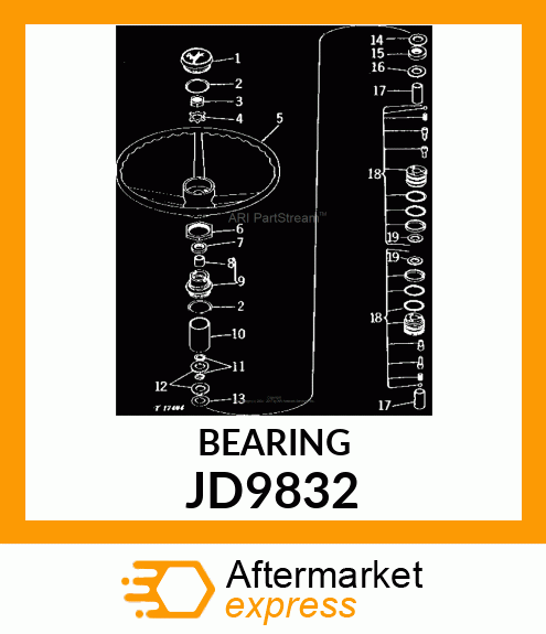 BEARING,NEEDLE THRUST JD9832