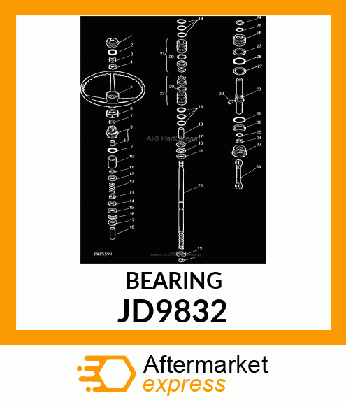 BEARING,NEEDLE THRUST JD9832