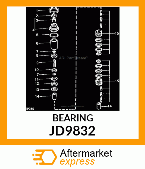 BEARING,NEEDLE THRUST JD9832