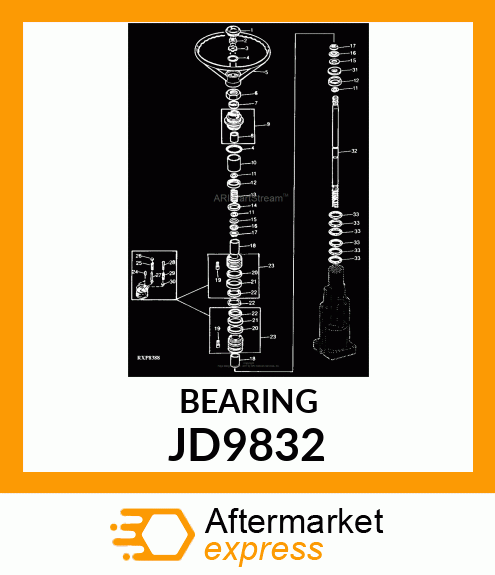 BEARING,NEEDLE THRUST JD9832