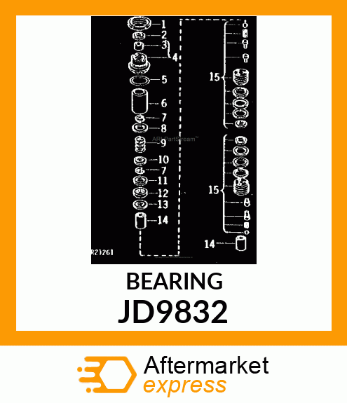 BEARING,NEEDLE THRUST JD9832