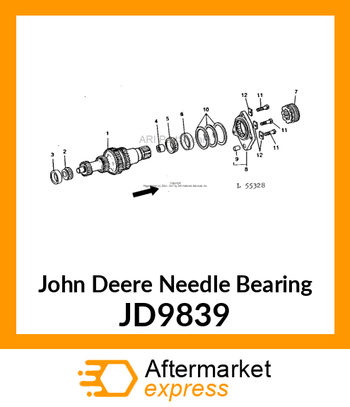 BEARING, NEEDLE (HEAVY DUTY) JD9839