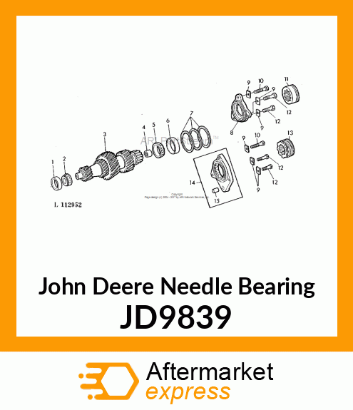 BEARING, NEEDLE (HEAVY DUTY) JD9839