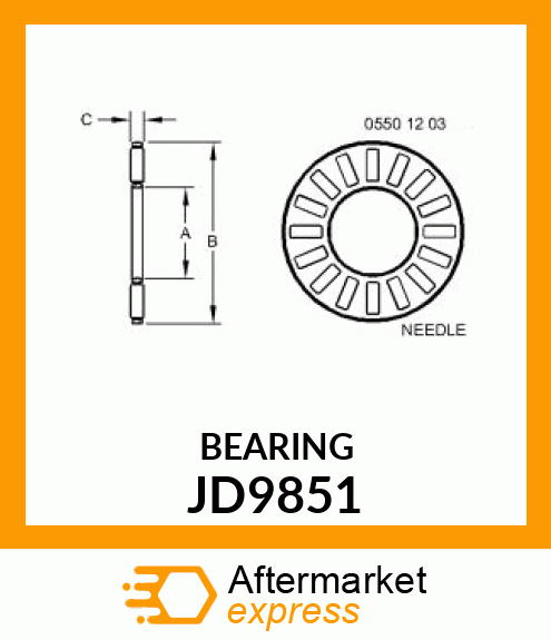 BEARING NEEDLE THRUST JD9851