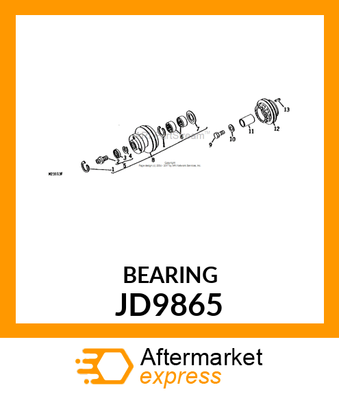 BEARING, NEEDLE JD9865