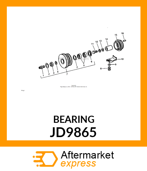 BEARING, NEEDLE JD9865