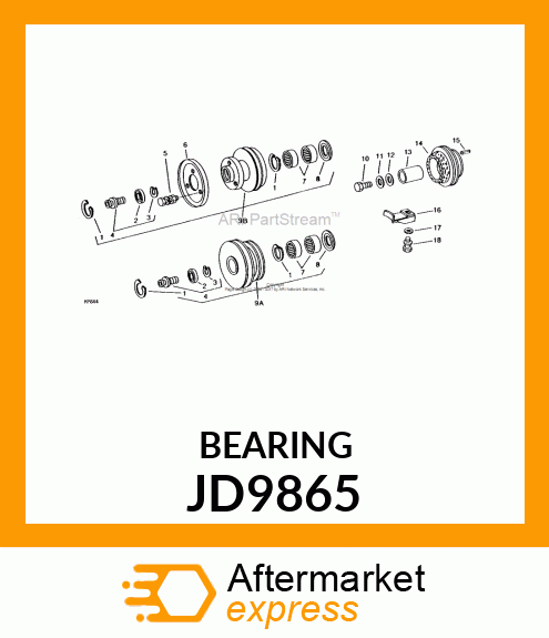 BEARING, NEEDLE JD9865