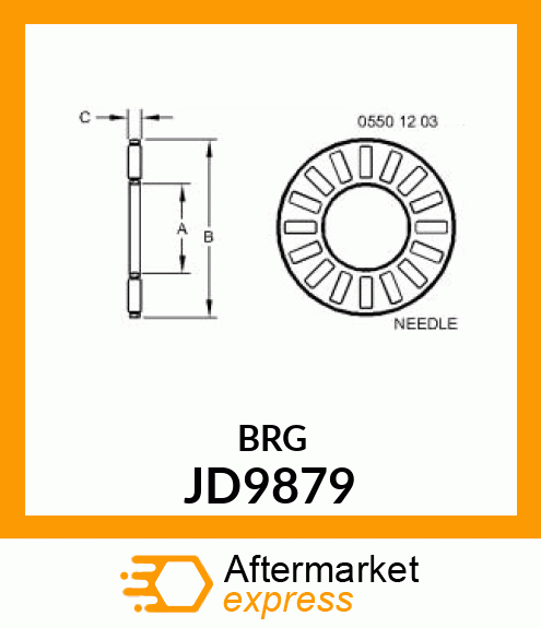 BEARING, NEEDLE THRUST JD9879