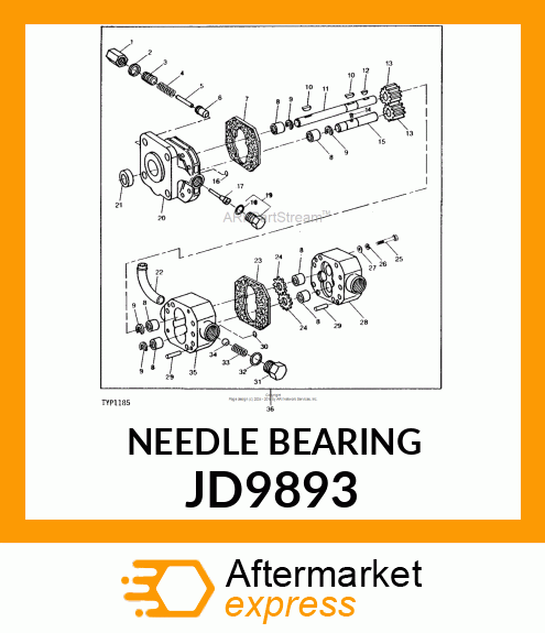 NEEDLE BEARING JD9893