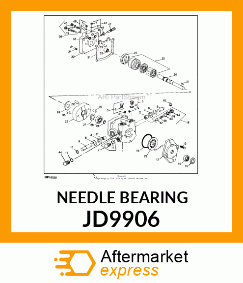 BEARING, NEEDLE JD9906