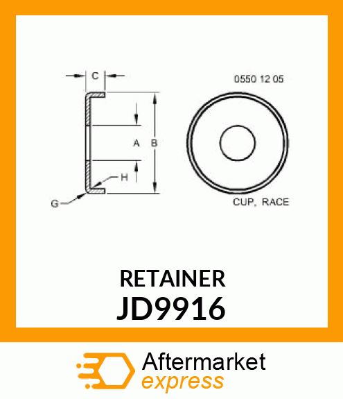 BEARING RACE, THRUST JD9916