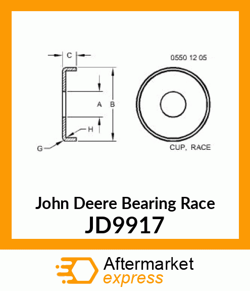 BEARING RACE, THRUST JD9917