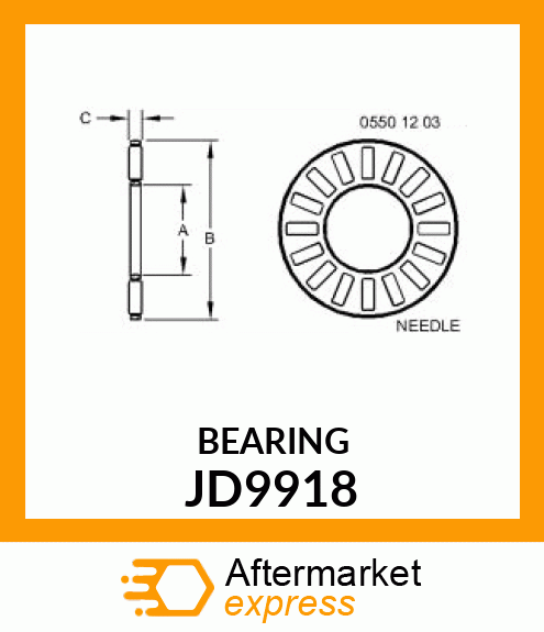 BEARING,NEEDLE THRUST JD9918