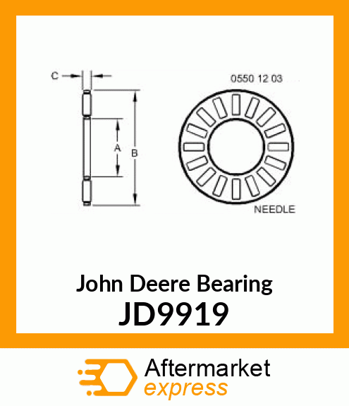 BEARING,NEEDLE THRUST JD9919