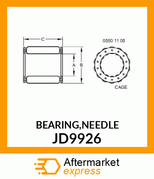 BEARING,NEEDLE JD9926