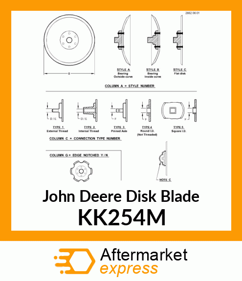 BLADE amp; CASE ASSY DBL DISK RH RV KK254M