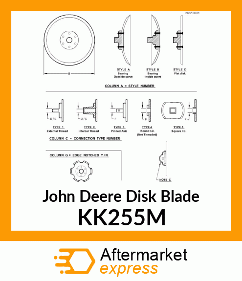 BLADE amp; CASE ASSY DBL DISK LH RV KK255M