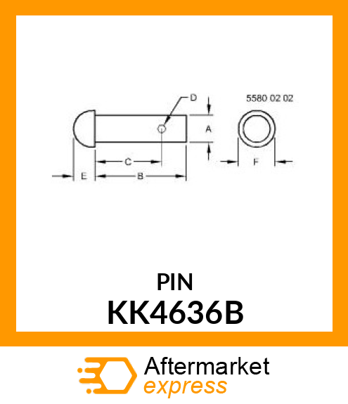 DRILLED RIVET, 3/8 X 1 KK4636B