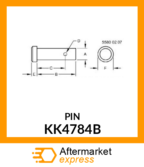 PIN FASTENER, PIN, DRILLED KK4784B