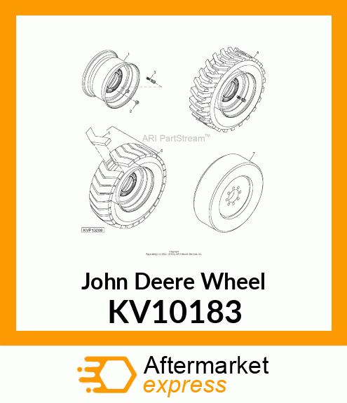 WHEEL ASSEMBLY, 8.25 X 16.5 KV10183