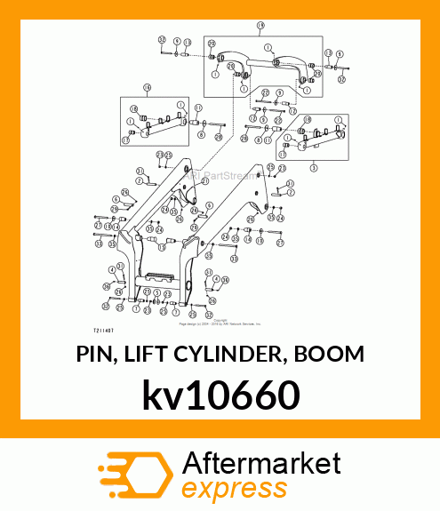 PIN, LIFT CYLINDER, BOOM kv10660