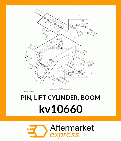 PIN, LIFT CYLINDER, BOOM kv10660