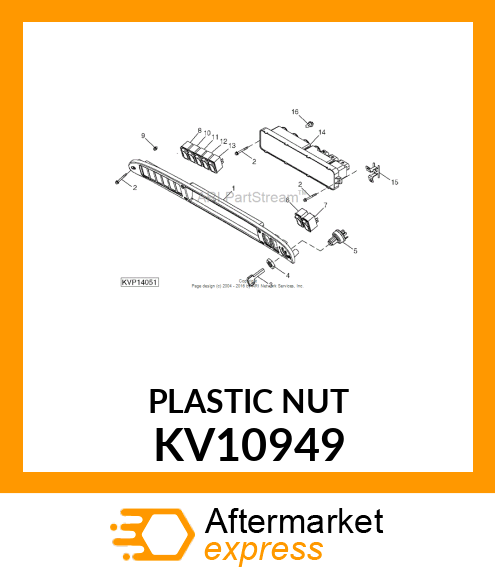 NUT, 13/16 PLASTIC MOUNT KV10949