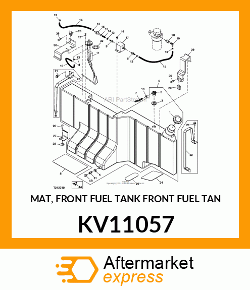 MAT, FRONT FUEL TANK FRONT FUEL TAN KV11057