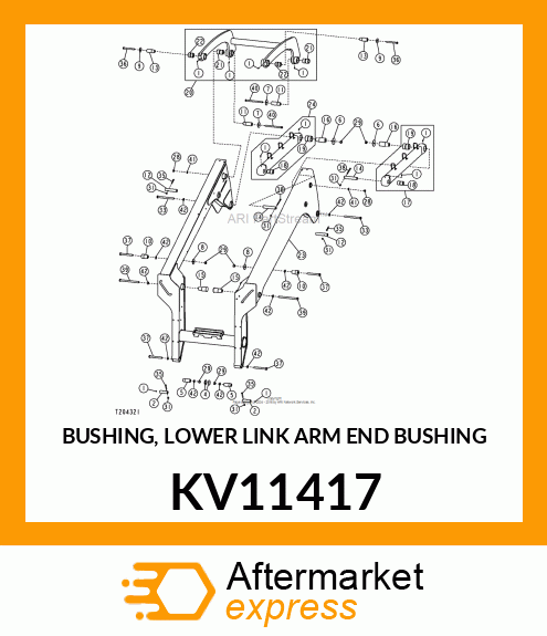 BUSHING, LOWER LINK ARM END BUSHING KV11417