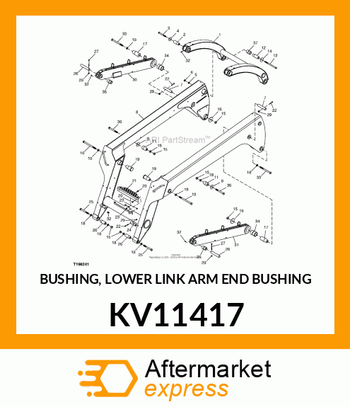 BUSHING, LOWER LINK ARM END BUSHING KV11417