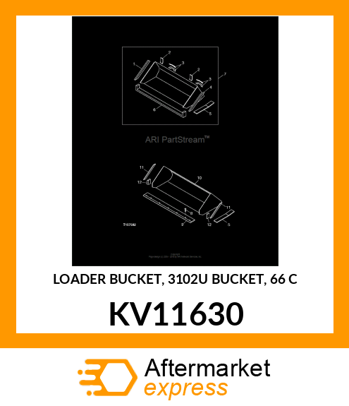 LOADER BUCKET, 3102U BUCKET, 66 C KV11630