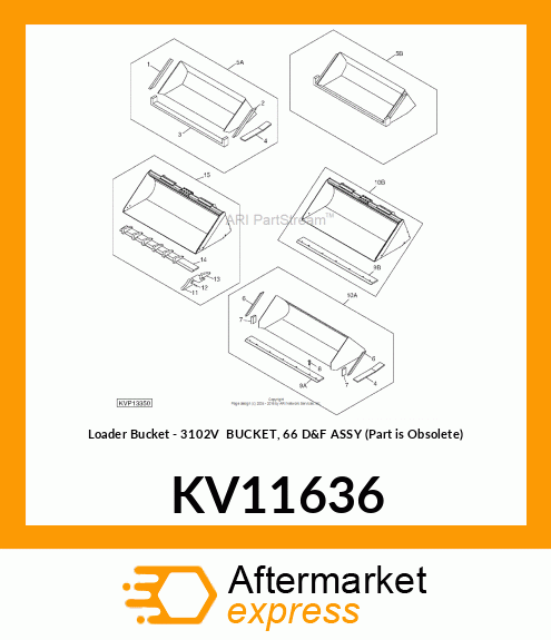 BUCKET, 66" FOUNDRY KV11636