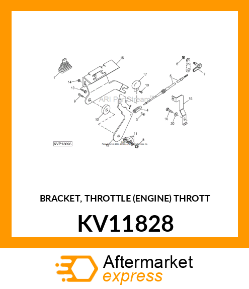 BRACKET, THROTTLE (ENGINE) THROTT KV11828